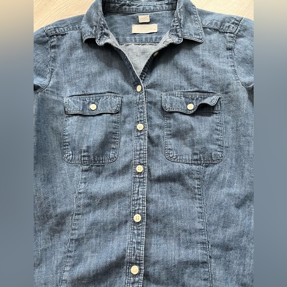 Loft the Softened Denim Classic Button-down Shirt XS - Picture 8 of 8